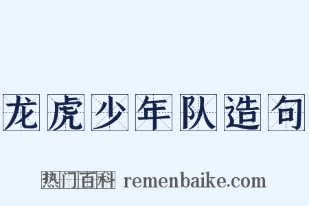 龙虎少年队造句是什么意思的图片